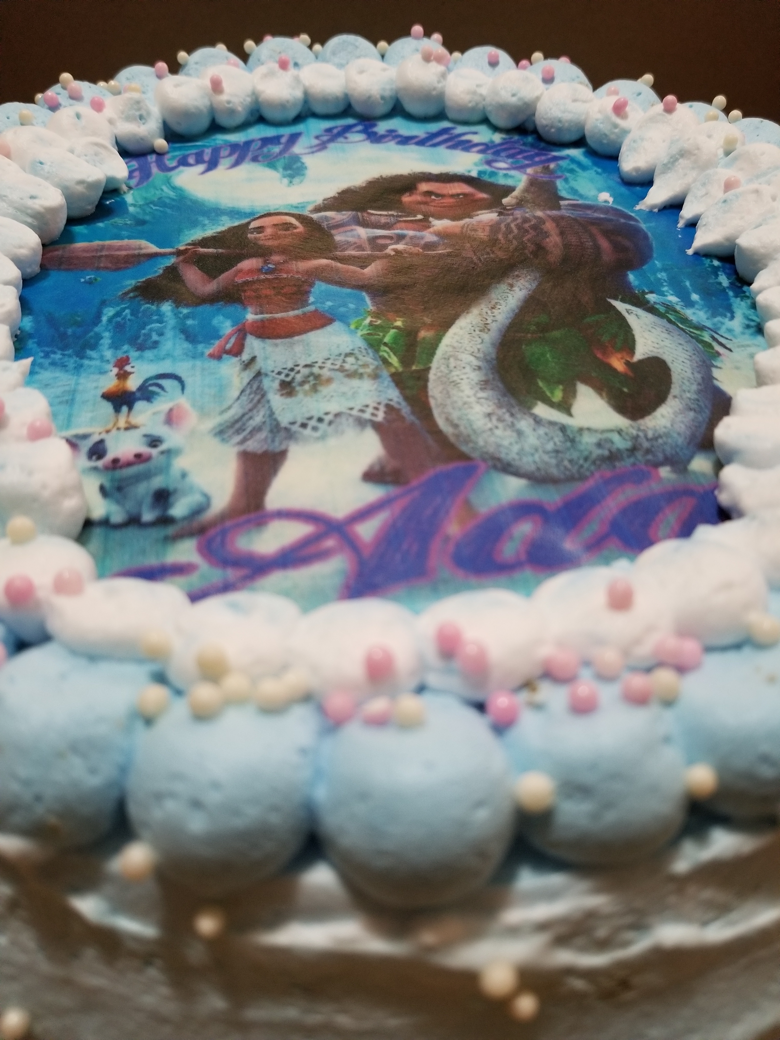 Moana and Maui Personalized Cake Topper